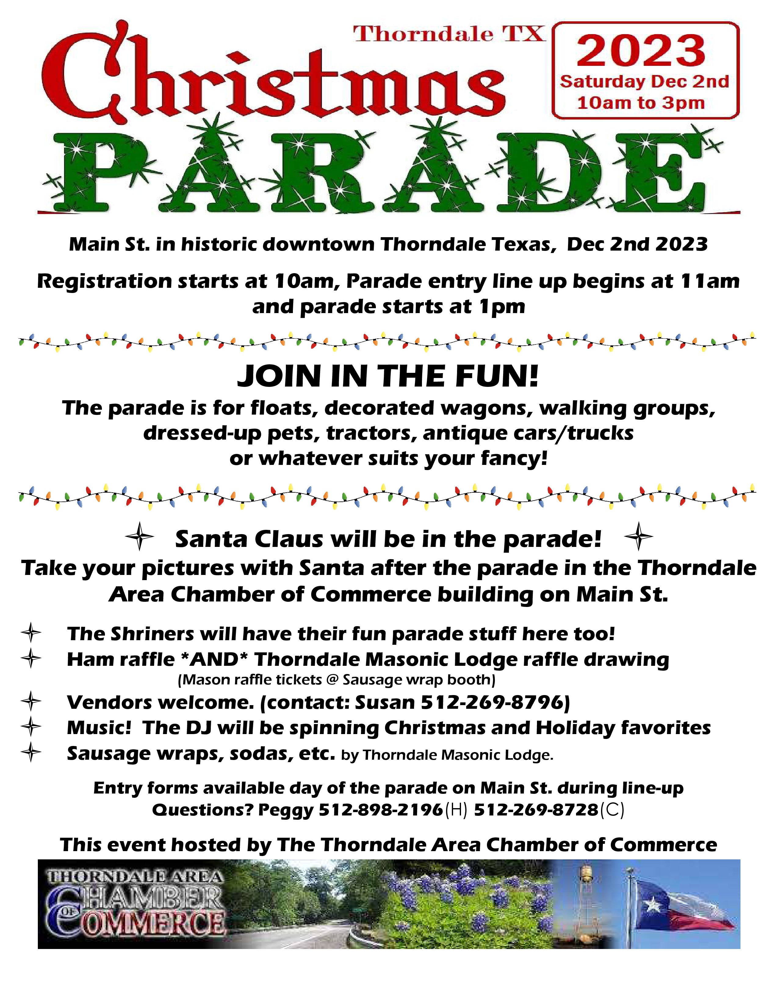 2023 Christmas Parade flyer poster